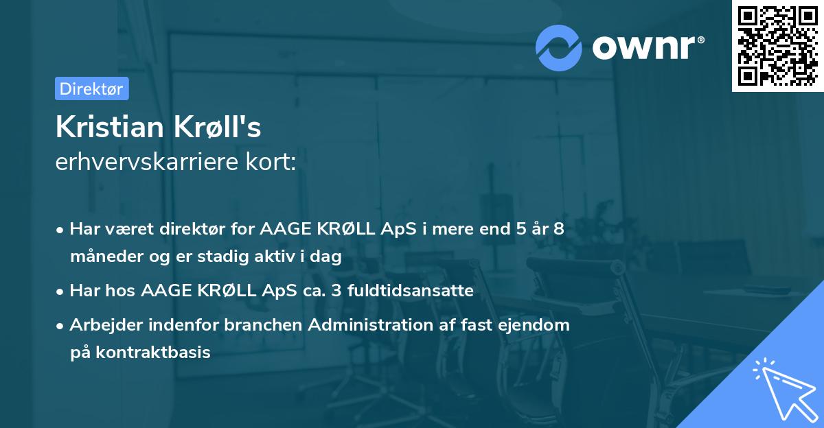Kristian Krøll's erhvervskarriere kort