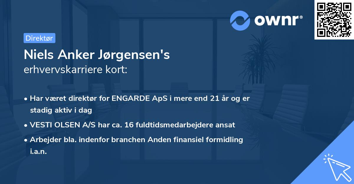 Niels Anker Jørgensen's erhvervskarriere kort