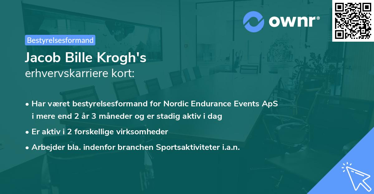 Jacob Bille Krogh's erhvervskarriere kort