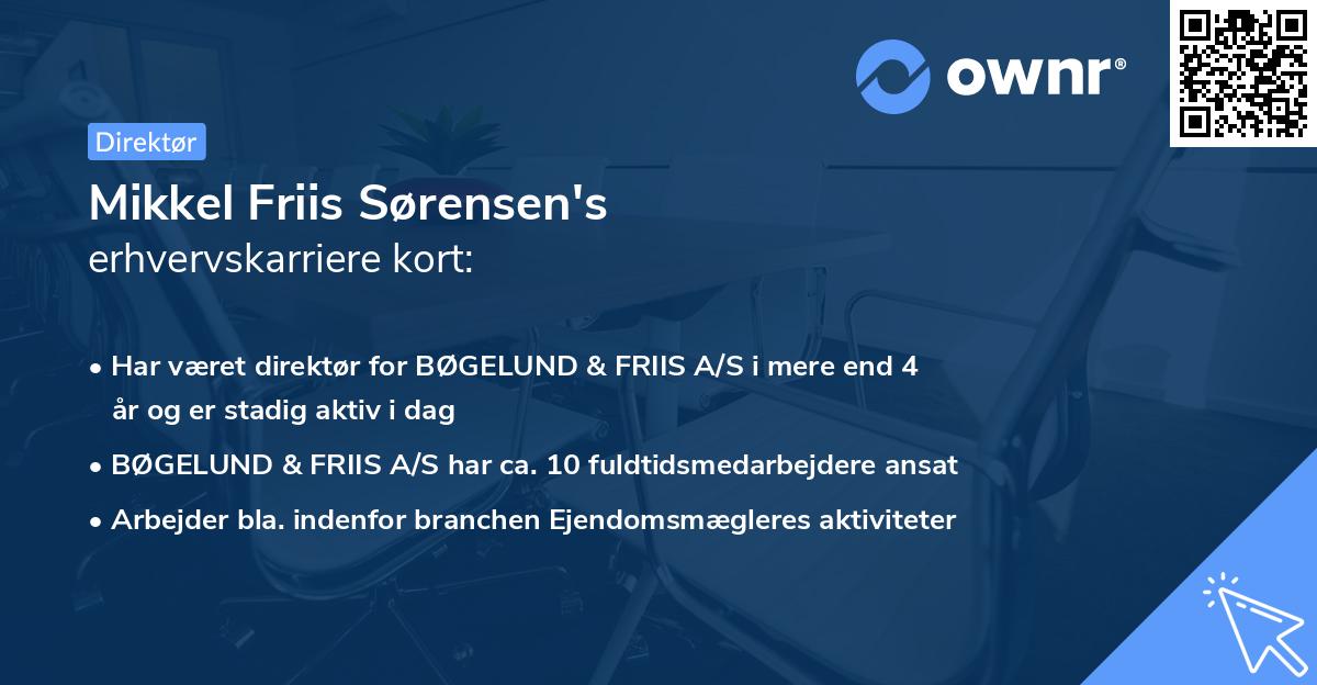 Mikkel Friis Sørensen's erhvervskarriere kort