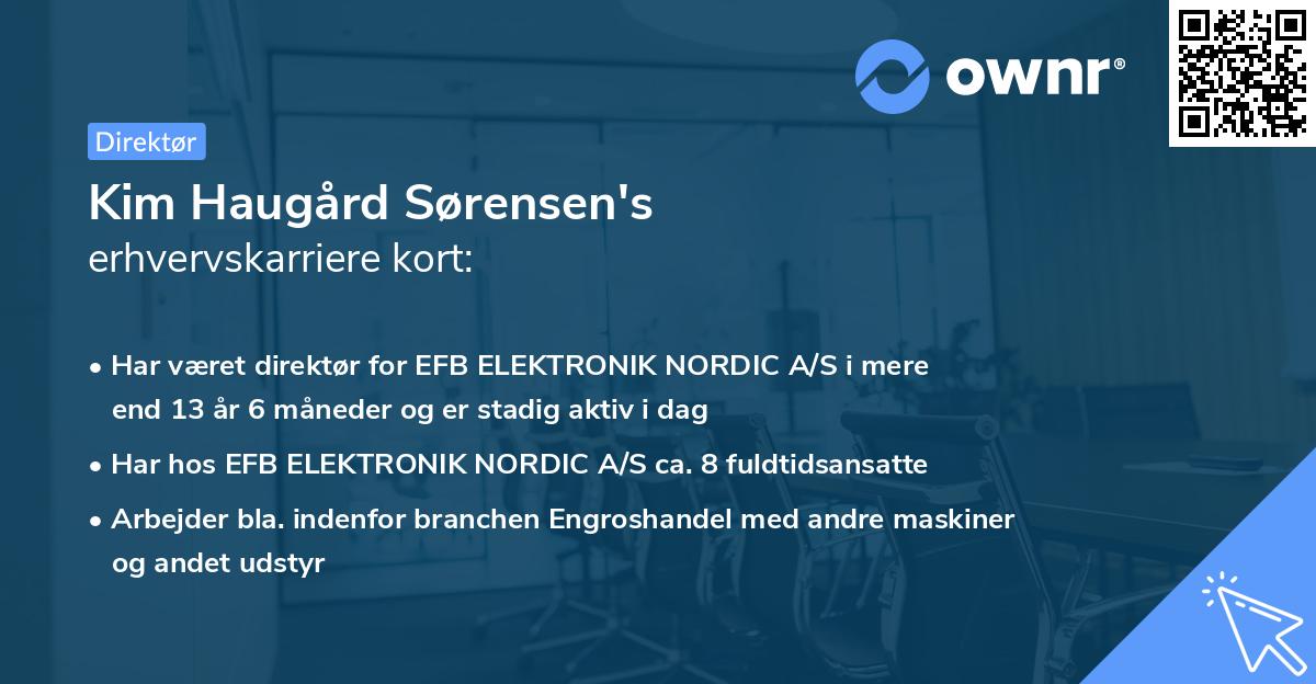 Kim Haugård Sørensen's erhvervskarriere kort