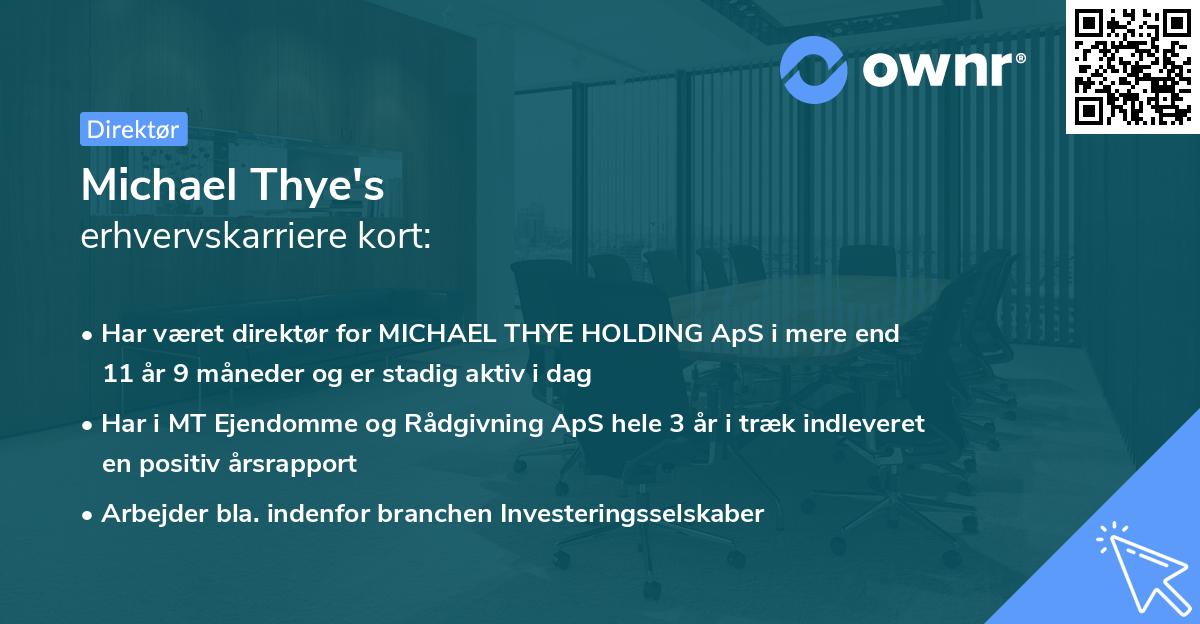 Michael Thye's erhvervskarriere kort