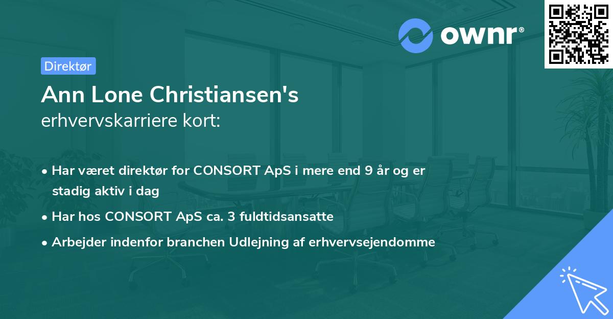 Ann Lone Christiansen's erhvervskarriere kort