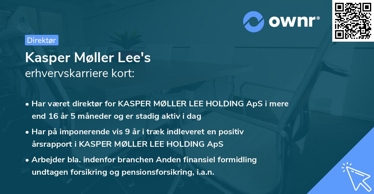 Kasper Møller Lee's erhvervskarriere kort