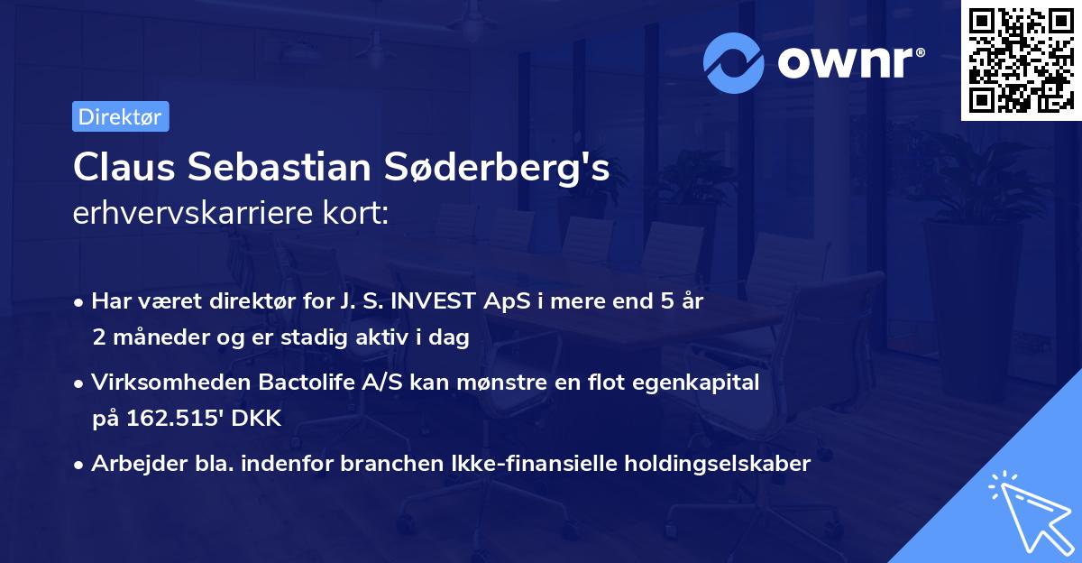 Claus Sebastian Søderberg's erhvervskarriere kort