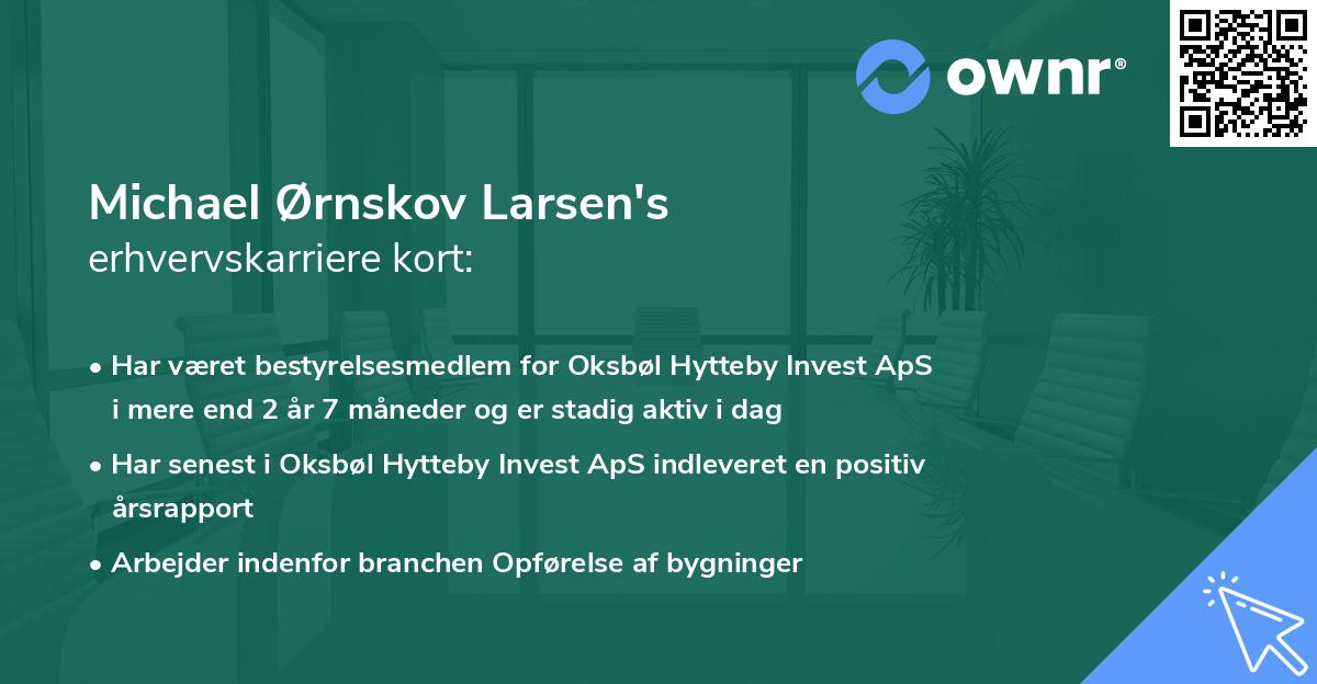 Michael Ørnskov Larsen's erhvervskarriere kort