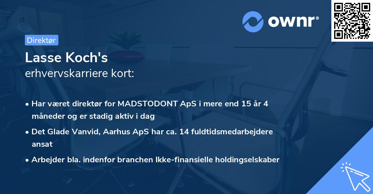 Lasse Koch's erhvervskarriere kort