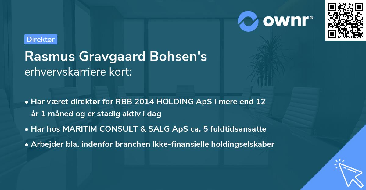 Rasmus Gravgaard Bohsen's erhvervskarriere kort