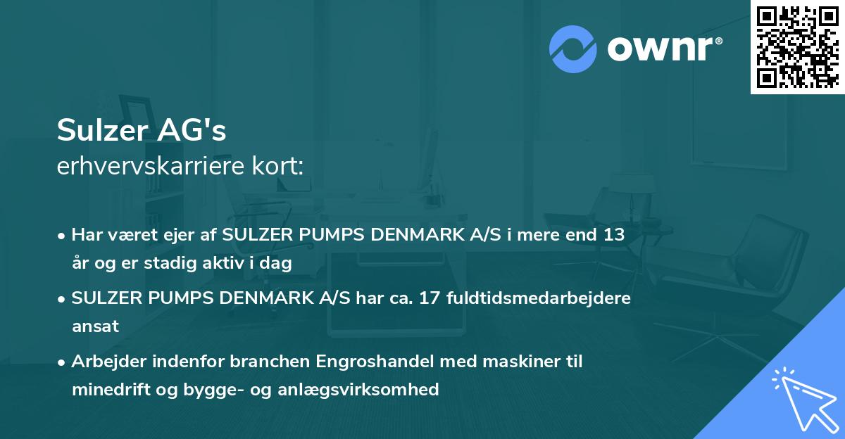 Sulzer AG's erhvervskarriere kort