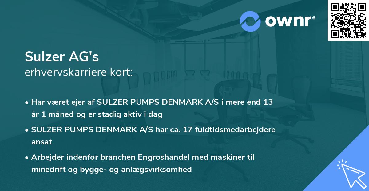 Sulzer AG's erhvervskarriere kort