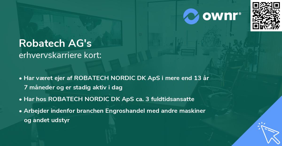 Robatech AG's erhvervskarriere kort