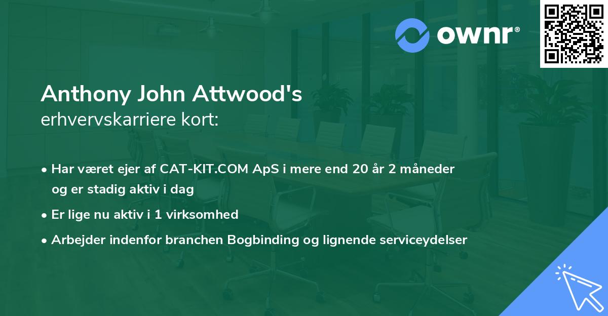 Anthony John Attwood's erhvervskarriere kort