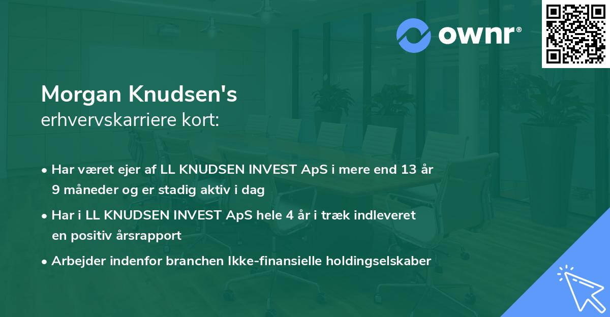 Morgan Knudsen's erhvervskarriere kort