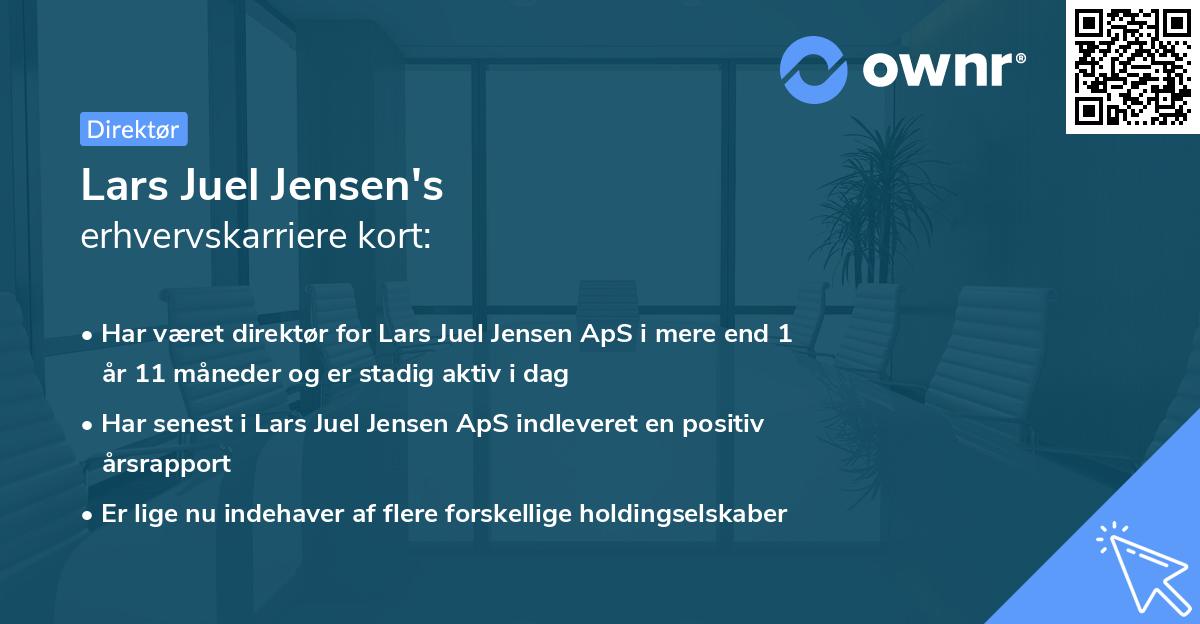 Lars Juel Jensen's erhvervskarriere kort