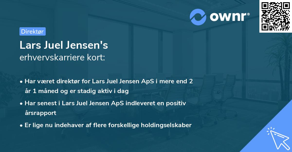 Lars Juel Jensen's erhvervskarriere kort