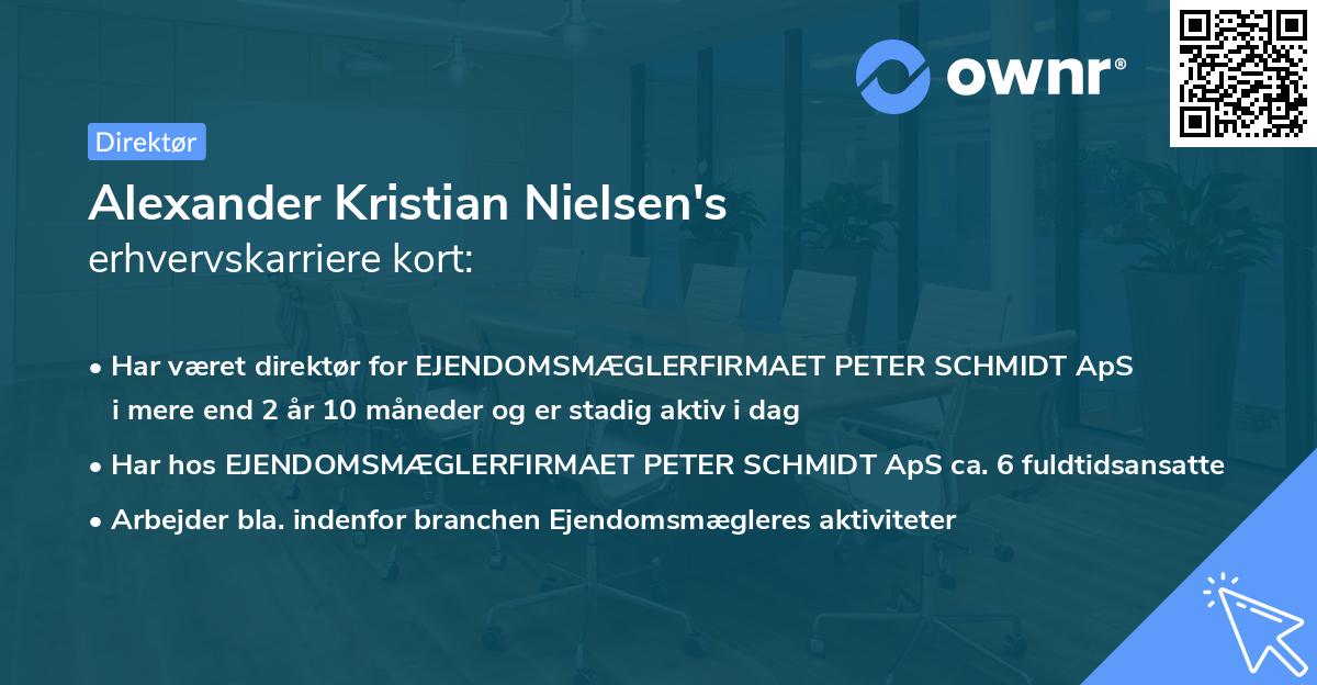 Alexander Kristian Nielsen's erhvervskarriere kort
