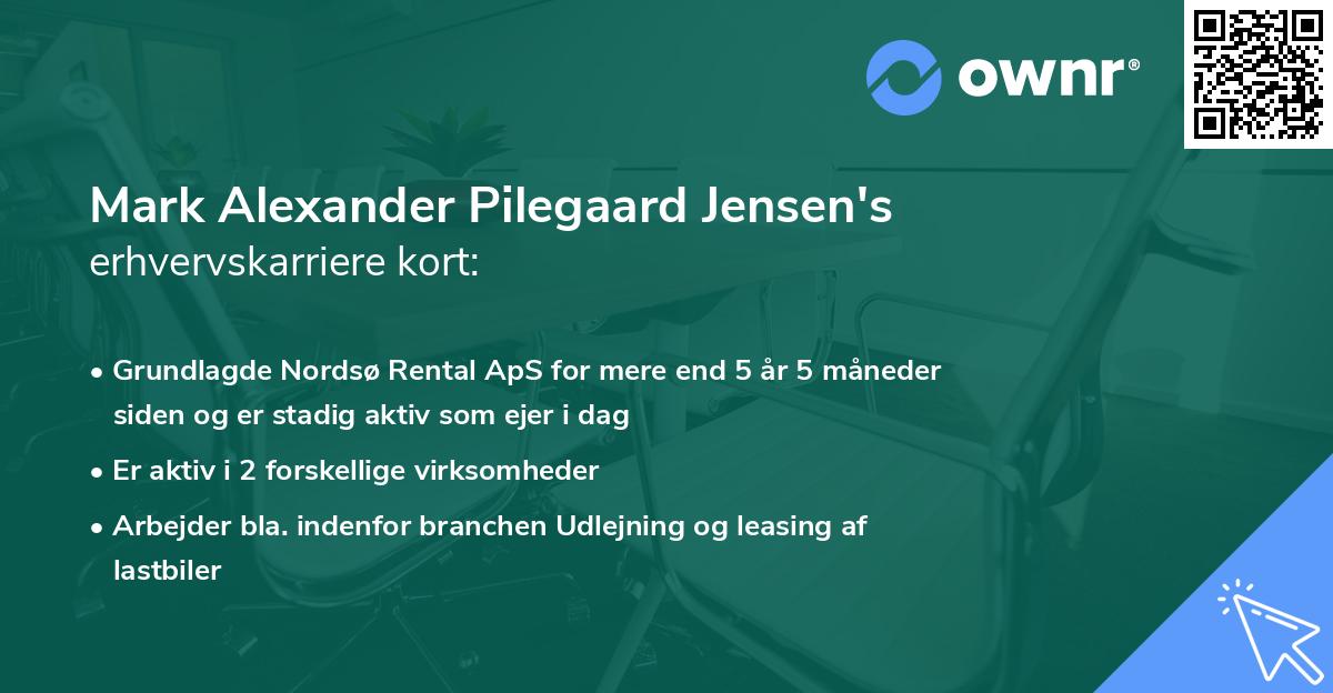 Mark Alexander Pilegaard Jensen's erhvervskarriere kort