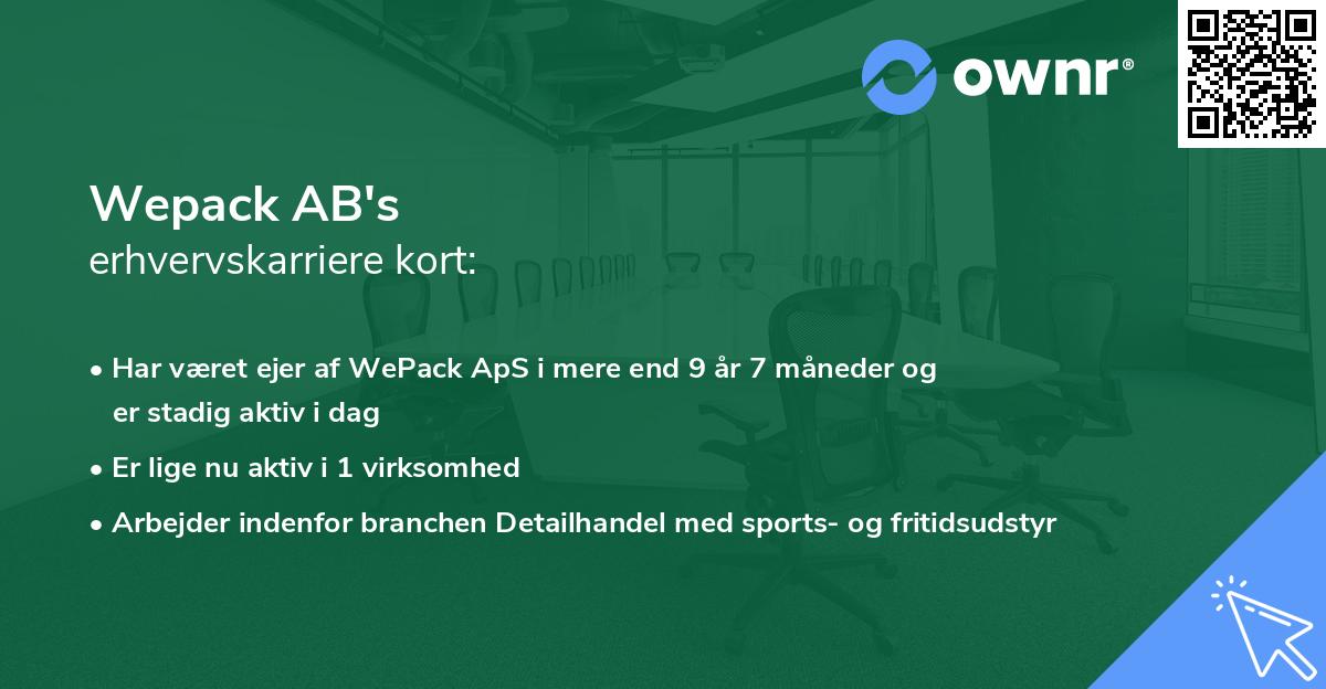 Wepack AB's erhvervskarriere kort