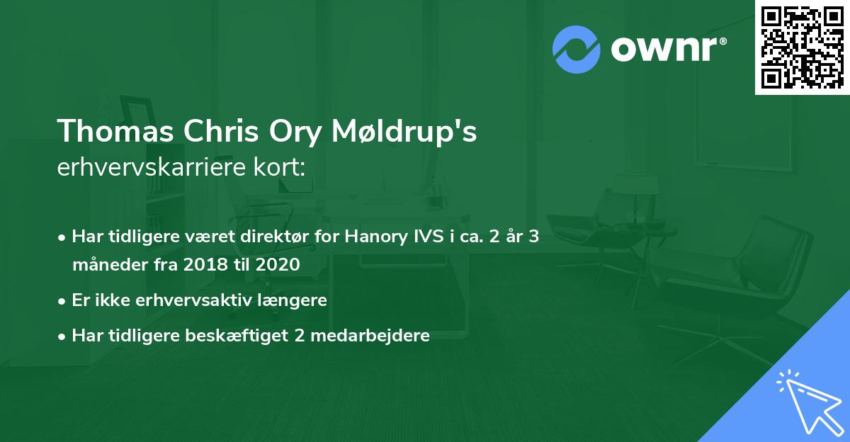Thomas Chris Ory Møldrup's erhvervskarriere kort