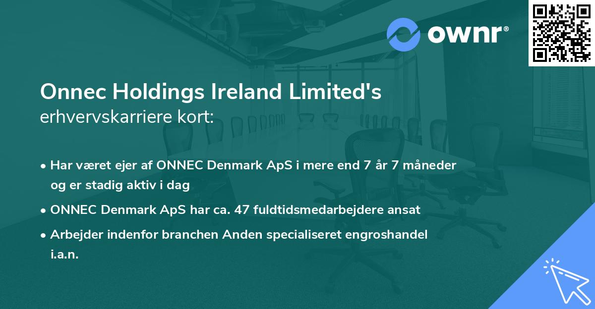 Onnec Holdings Ireland Limited's erhvervskarriere kort