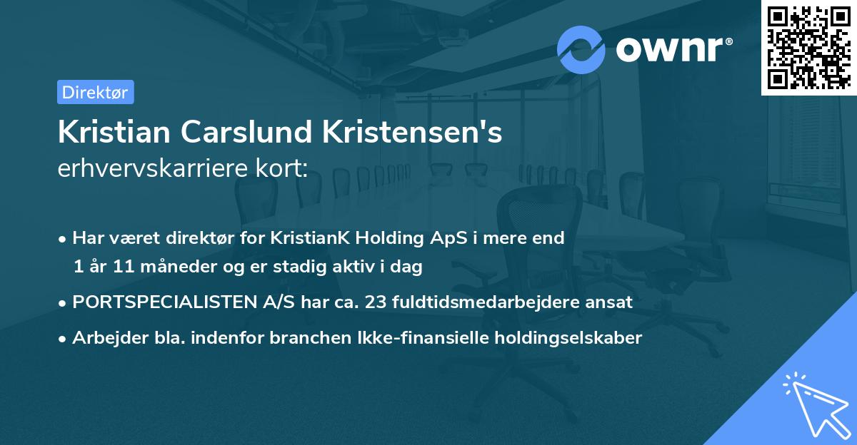 Kristian Carslund Kristensen's erhvervskarriere kort