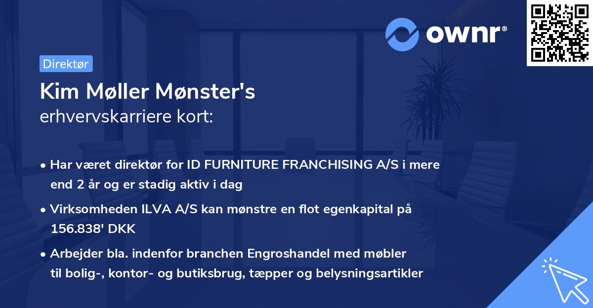 Kim Møller Mønster's erhvervskarriere kort