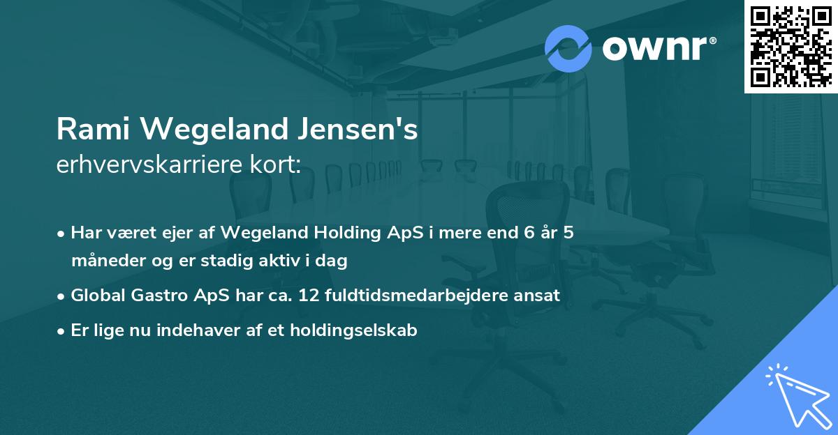 Rami Wegeland Jensen's erhvervskarriere kort