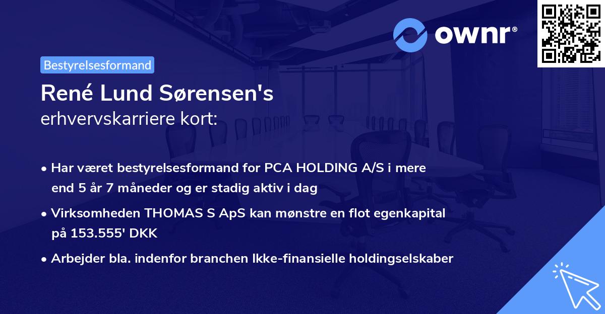 René Lund Sørensen's erhvervskarriere kort