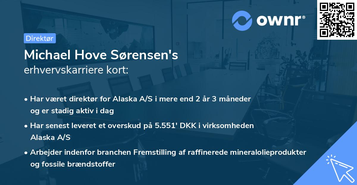 Michael Hove Sørensen's erhvervskarriere kort