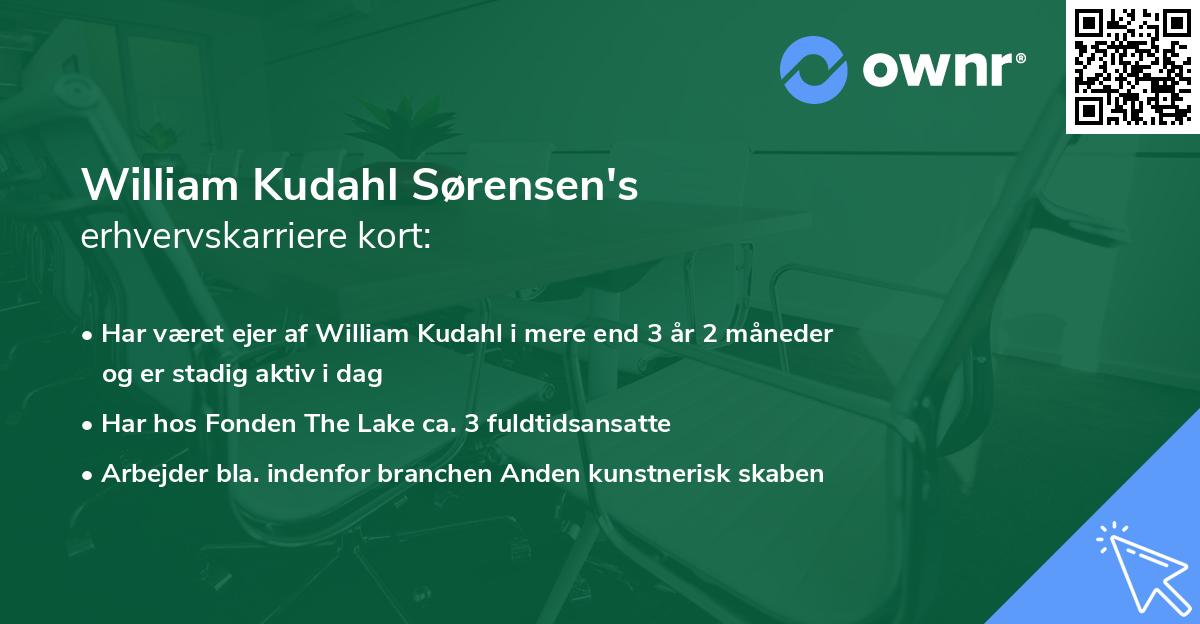 William Kudahl Sørensen's erhvervskarriere kort