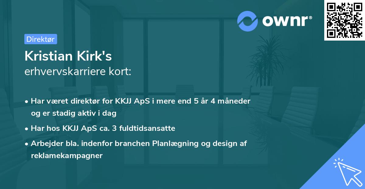 Kristian Kirk's erhvervskarriere kort