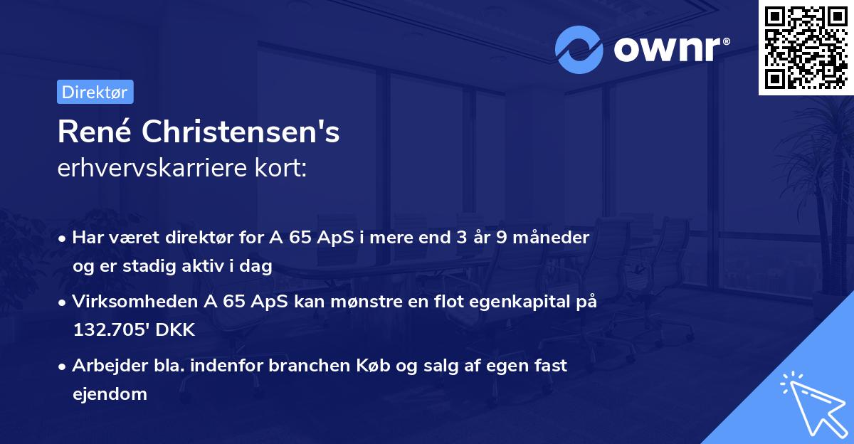 René Christensen's erhvervskarriere kort