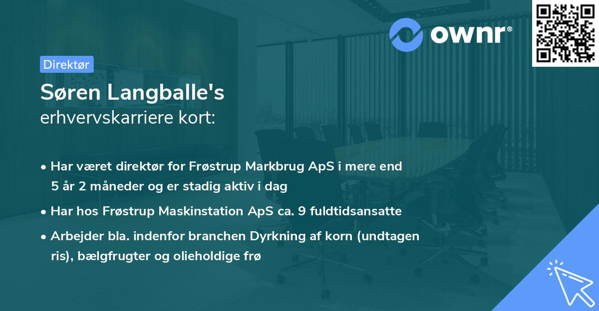 Søren Langballe's erhvervskarriere kort