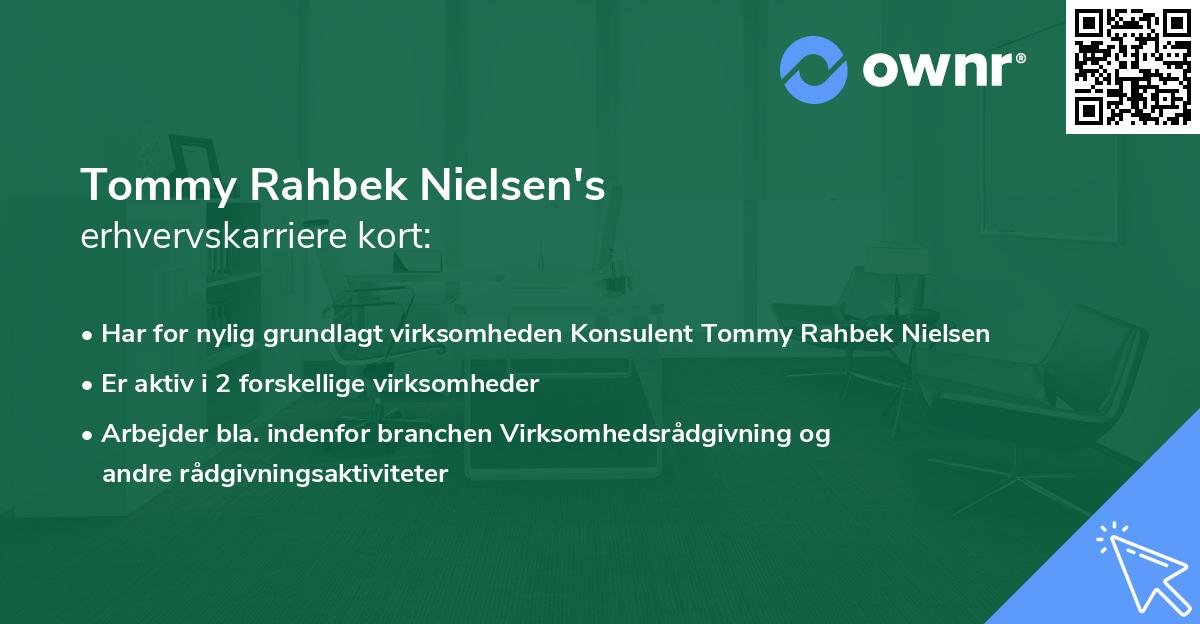 Tommy Rahbek Nielsen's erhvervskarriere kort