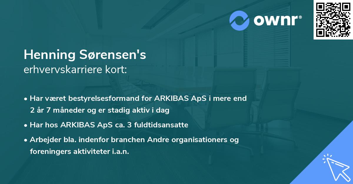 Henning Sørensen's erhvervskarriere kort