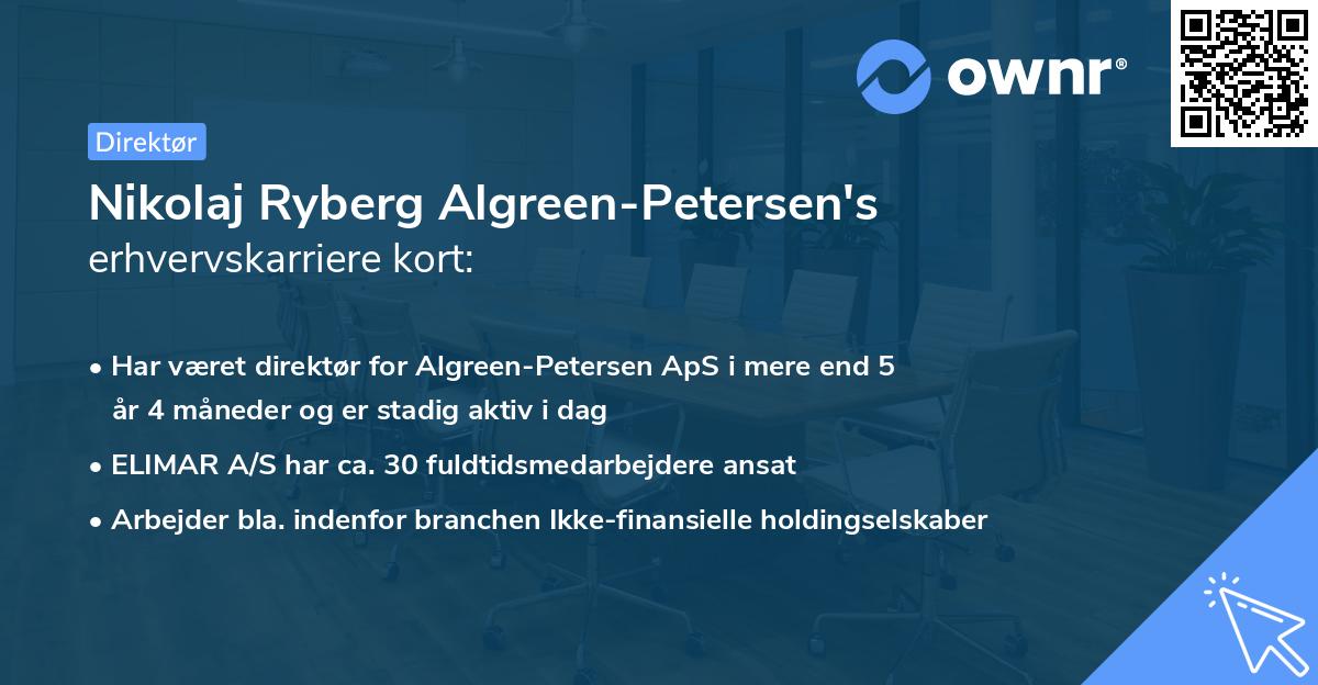 Nikolaj Ryberg Algreen-Petersen's erhvervskarriere kort