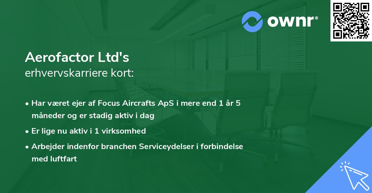 Aerofactor Ltd's erhvervskarriere kort