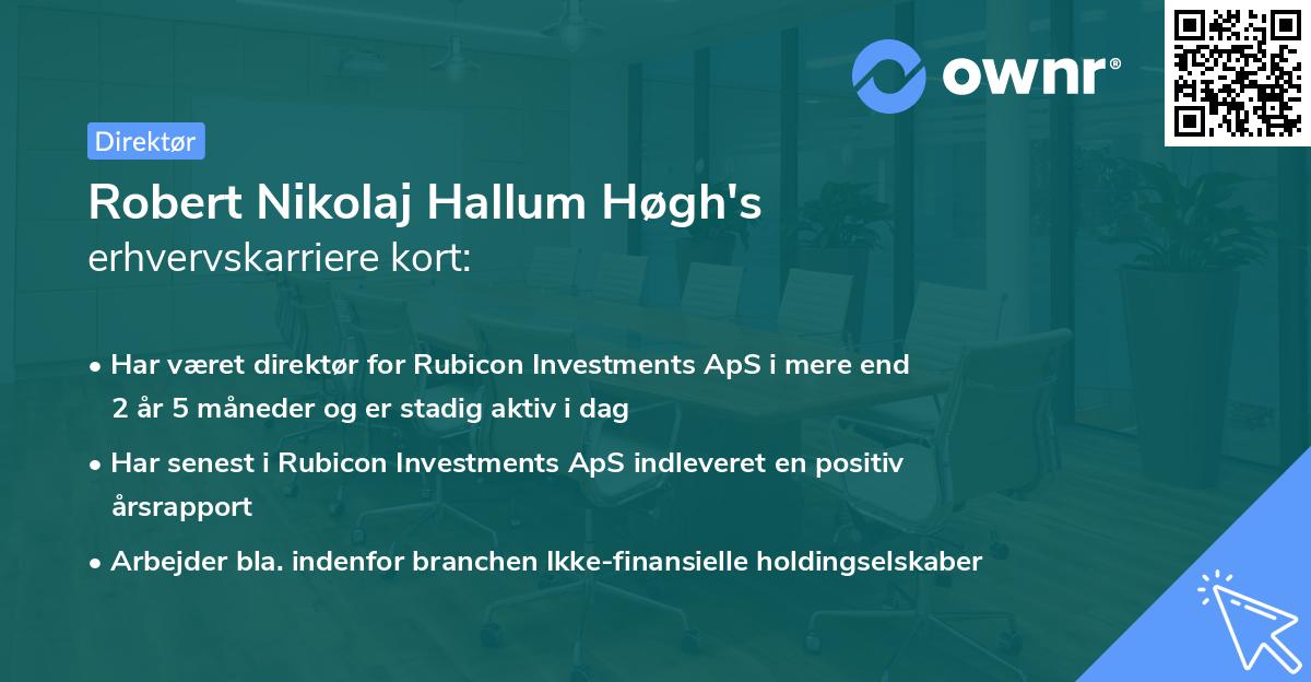 Robert Nikolaj Hallum Høgh's erhvervskarriere kort