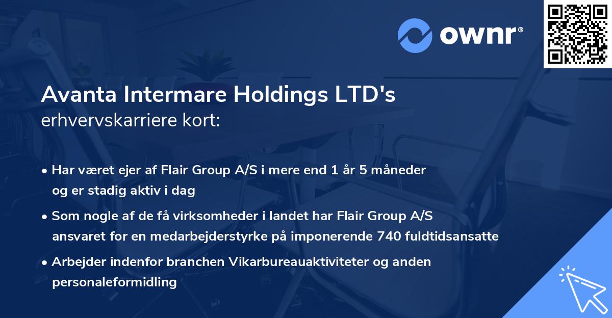 Avanta Intermare Holdings LTD's erhvervskarriere kort