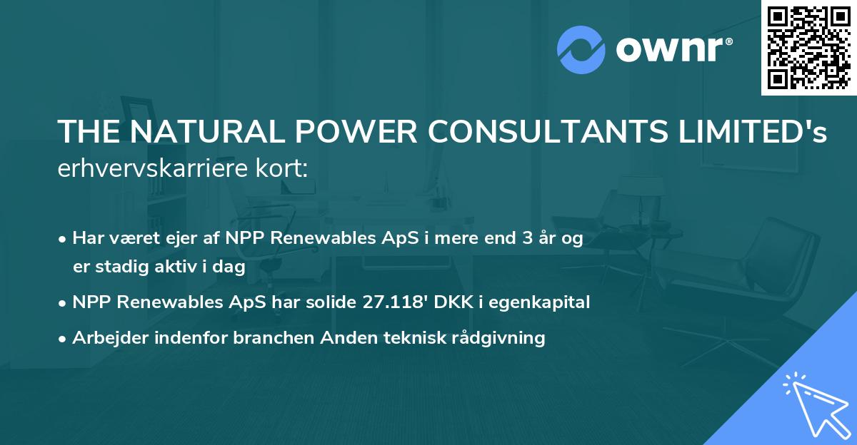 THE NATURAL POWER CONSULTANTS LIMITED's erhvervskarriere kort