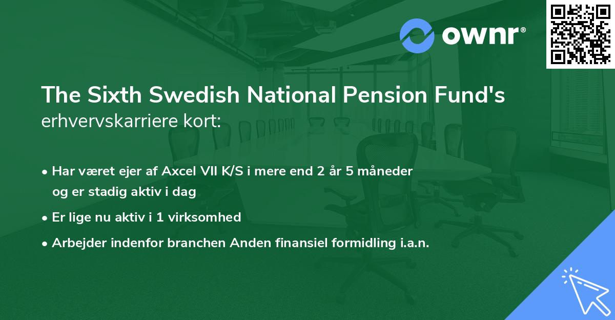 The Sixth Swedish National Pension Fund's erhvervskarriere kort