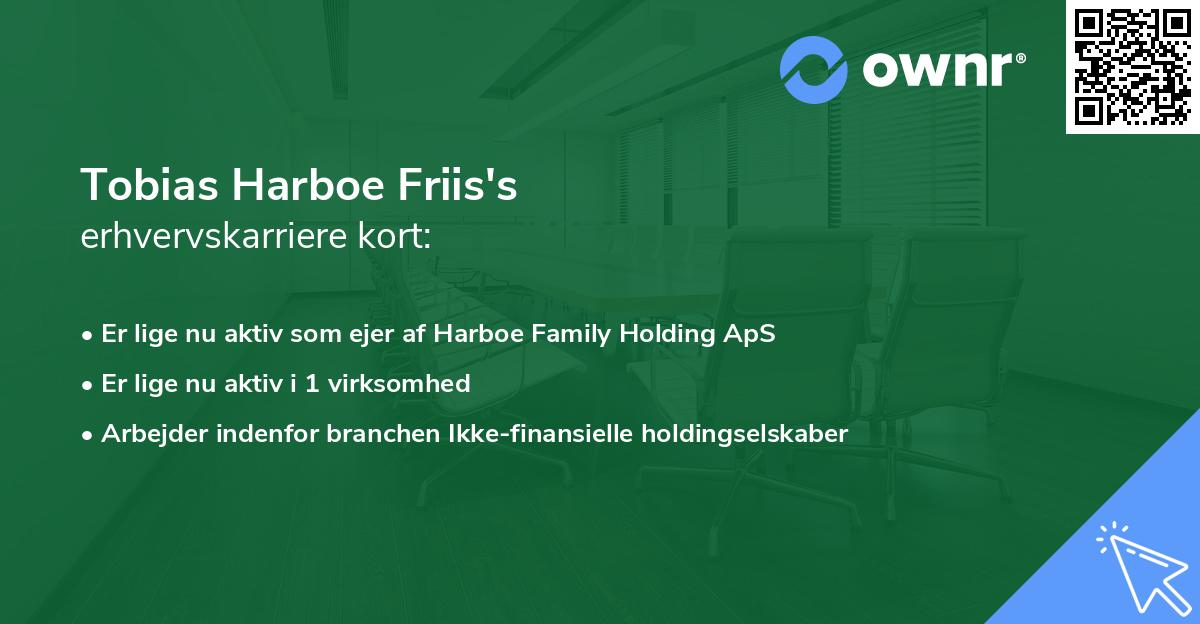 Tobias Harboe Friis's erhvervskarriere kort