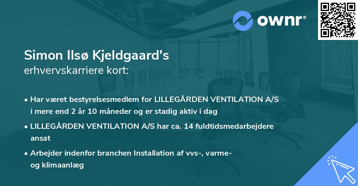 Simon Ilsø Kjeldgaard's erhvervskarriere kort