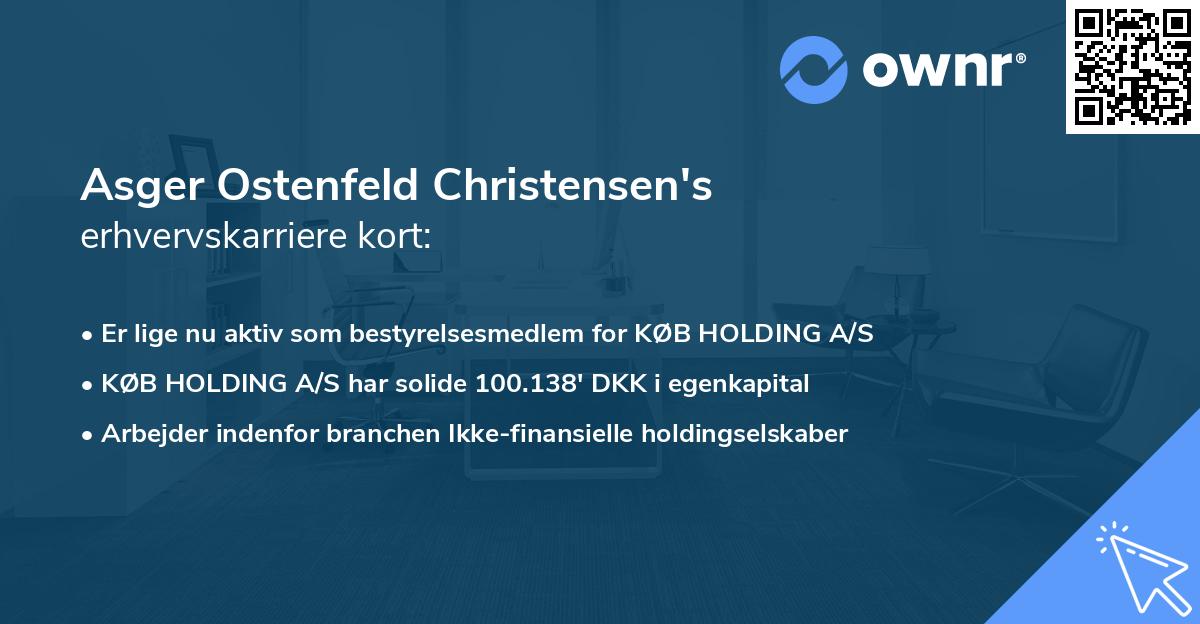 Asger Ostenfeld Christensen's erhvervskarriere kort