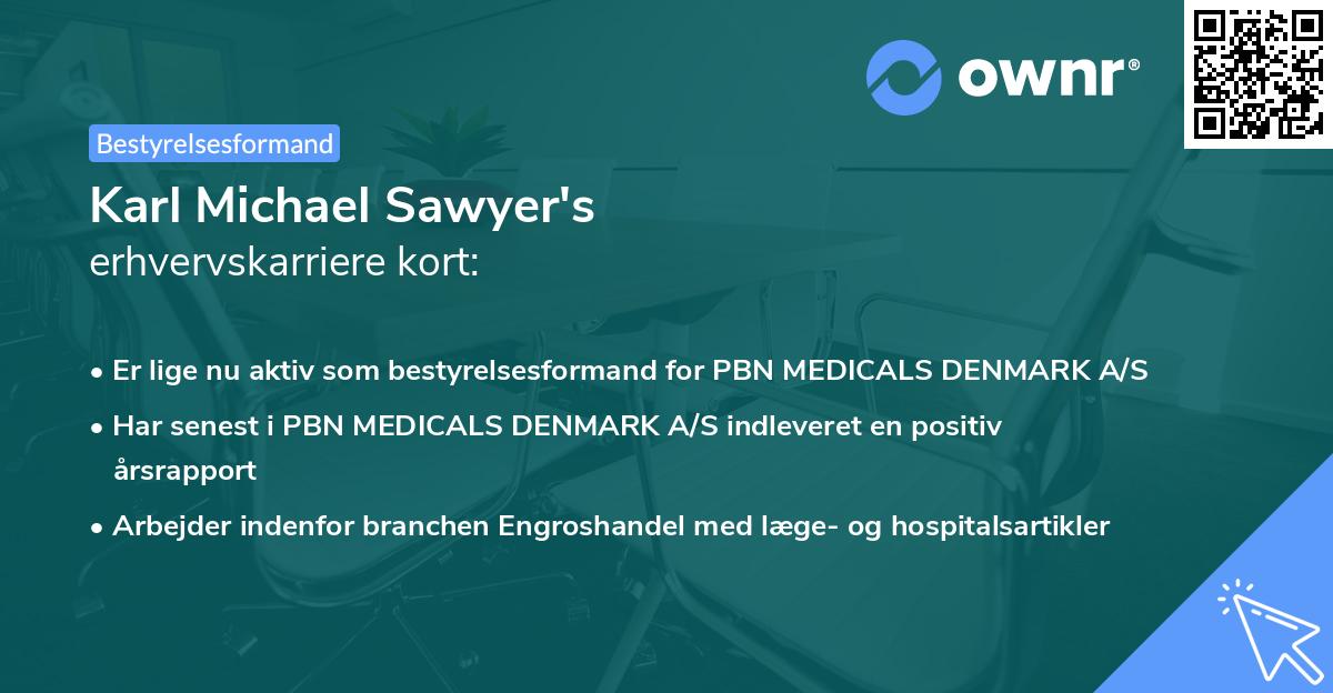 Karl Michael Sawyer's erhvervskarriere kort