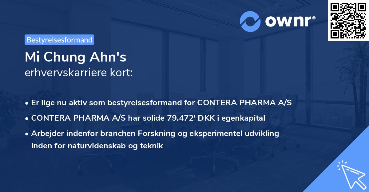Mi Chung Ahn's erhvervskarriere kort