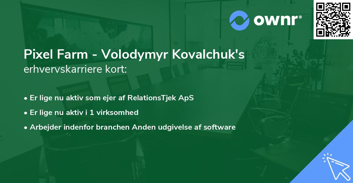 Pixel Farm - Volodymyr Kovalchuk's erhvervskarriere kort
