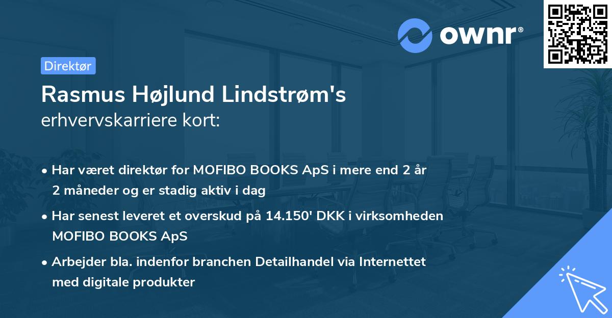 Rasmus Højlund Lindstrøm's erhvervskarriere kort