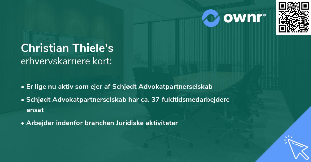 Christian Thiele's erhvervskarriere kort