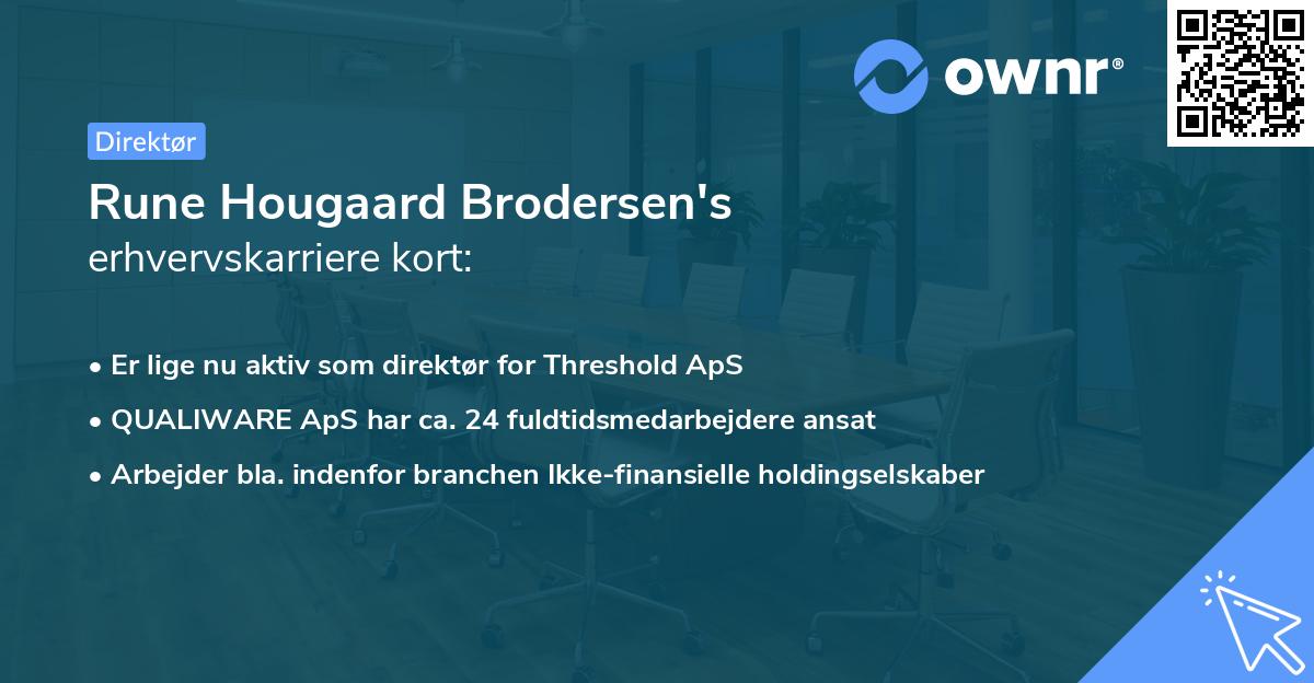 Rune Hougaard Brodersen's erhvervskarriere kort